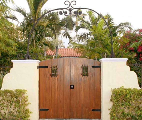 solid wood gate